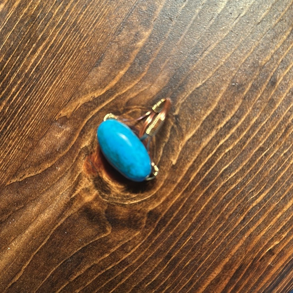 Unique Custom Made Turquoise Ring - image 2